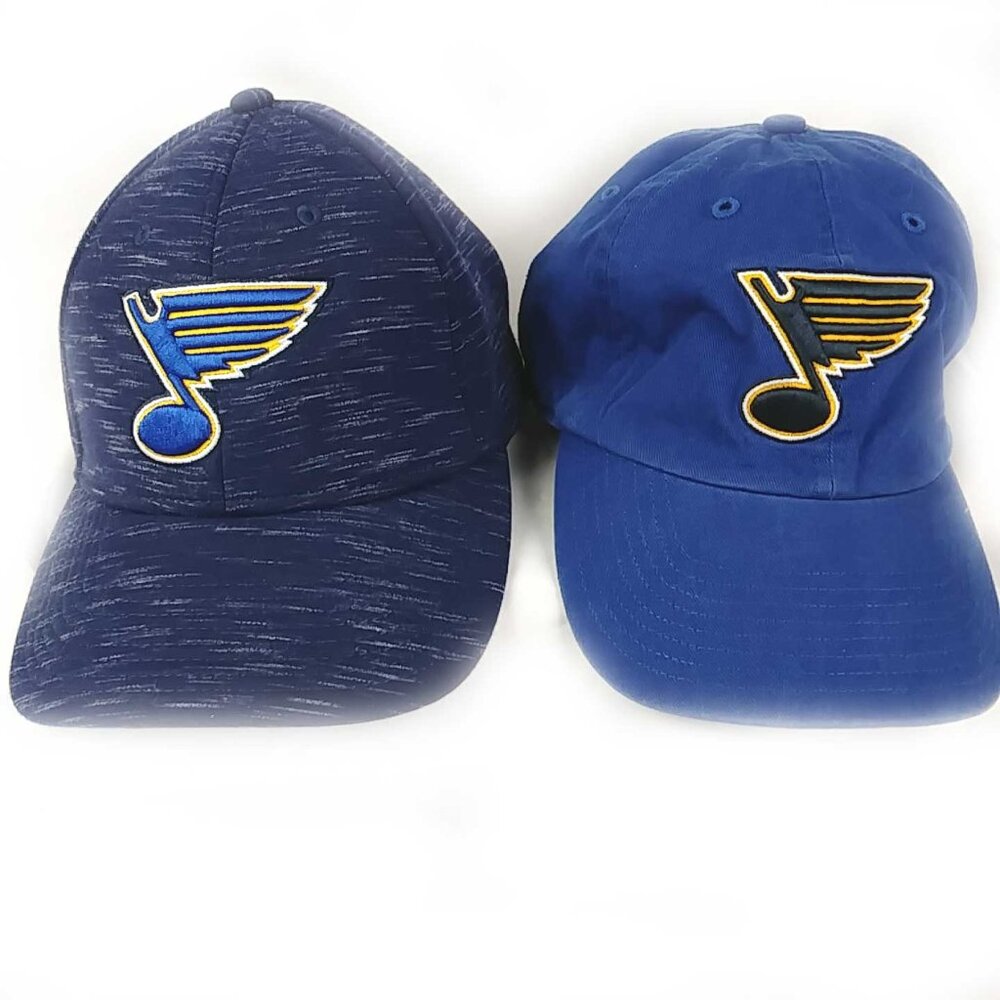 2 NHL St Louis Blues Cap Hat OTS Snapback and '47 Clasp Blue OSFA
